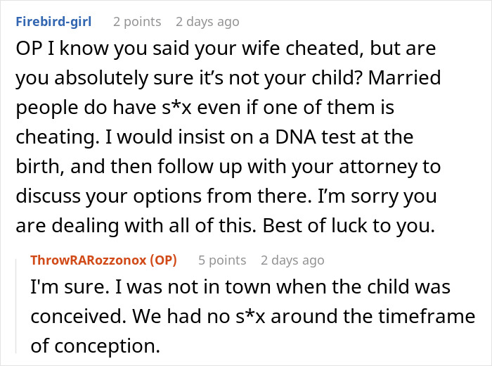 Guy Left Worried His Ex-Wife Will Force Her Affair Baby On Him