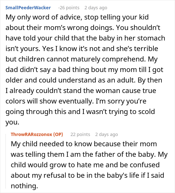 Guy Left Worried His Ex-Wife Will Force Her Affair Baby On Him