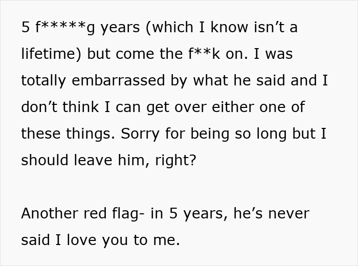 Guy Doesn&rsquo;t Say &ldquo;I Love You&rdquo; Once In 5 Years, GF Hurt As He Admits He Won&rsquo;t Marry Her