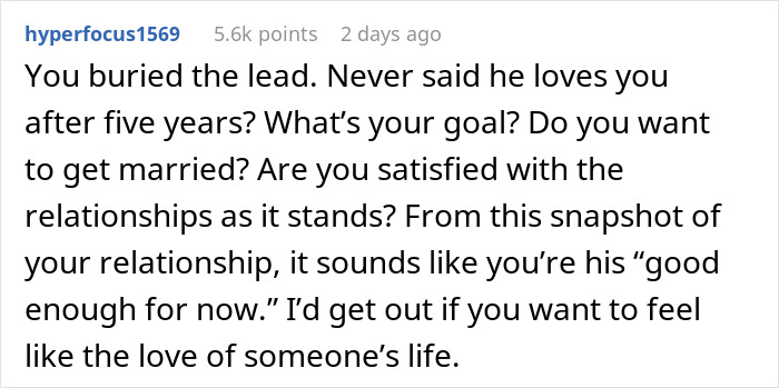 Guy Doesn&rsquo;t Say &ldquo;I Love You&rdquo; Once In 5 Years, GF Hurt As He Admits He Won&rsquo;t Marry Her