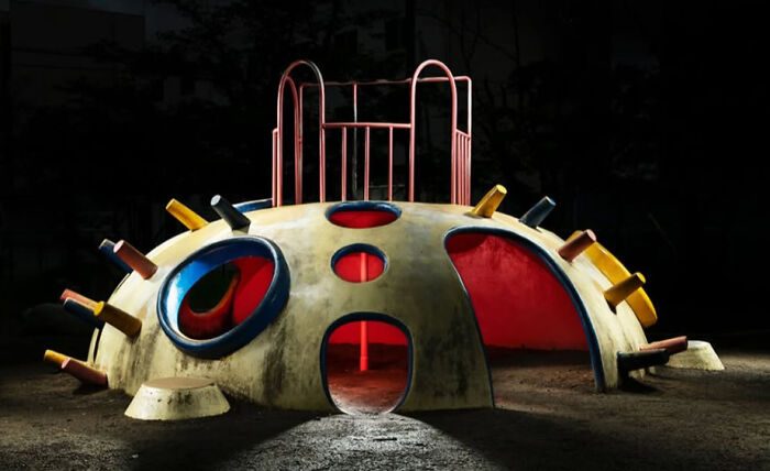 30 Surreal Japanese Playgrounds At Night That Look Like Scenes From Another World By Fujio Kito