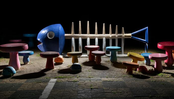 30 Surreal Japanese Playgrounds At Night That Look Like Scenes From Another World By Fujio Kito