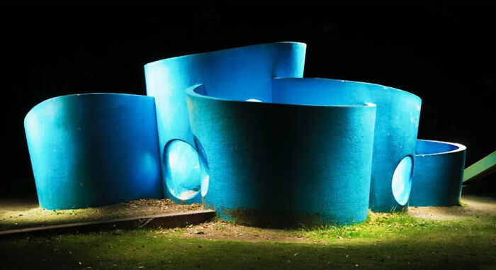 30 Surreal Japanese Playgrounds At Night That Look Like Scenes From Another World By Fujio Kito