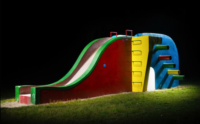 30 Surreal Japanese Playgrounds At Night That Look Like Scenes From Another World By Fujio Kito
