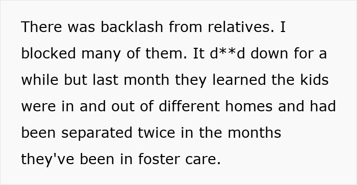 Man Refuses To Feel Bad After Not Saving His Half-Siblings From Foster Care Man Refuses To Feel Bad After Not Saving His Half-Siblings From Foster Care