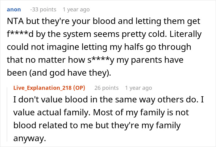 Man Refuses To Feel Bad After Not Saving His Half-Siblings From Foster Care Man Refuses To Feel Bad After Not Saving His Half-Siblings From Foster Care