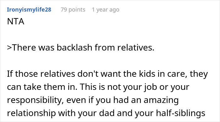 Man Refuses To Feel Bad After Not Saving His Half-Siblings From Foster Care Man Refuses To Feel Bad After Not Saving His Half-Siblings From Foster Care
