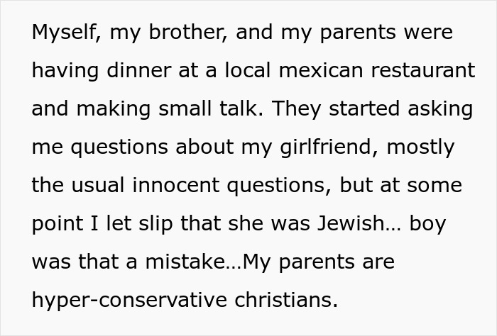 Religious Parents Try To Sabotage Son’s Relationship But Fail When Extended Family Sides With Him