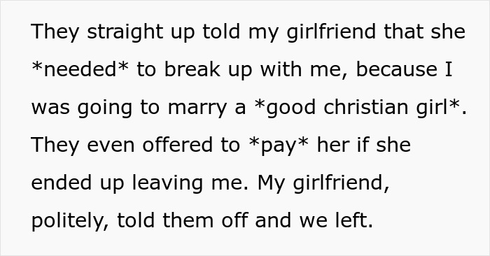 Religious Parents Try To Sabotage Son’s Relationship But Fail When Extended Family Sides With Him