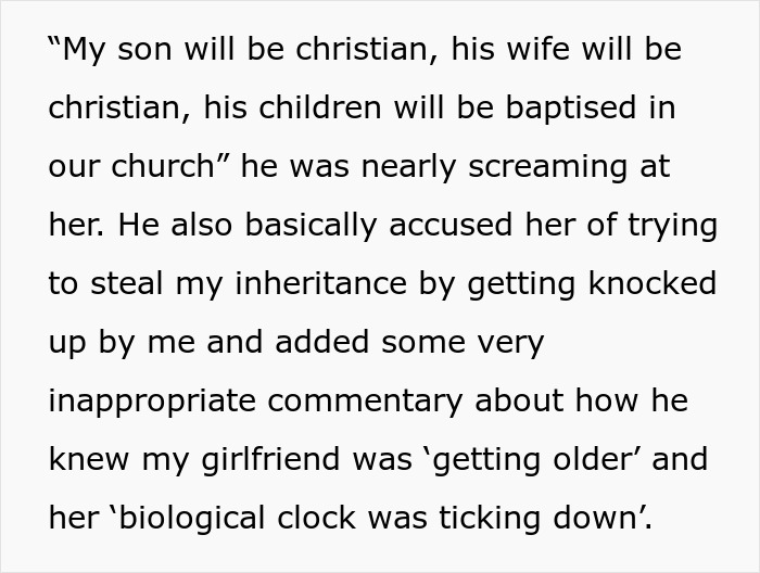 Religious Parents Try To Sabotage Son’s Relationship But Fail When Extended Family Sides With Him