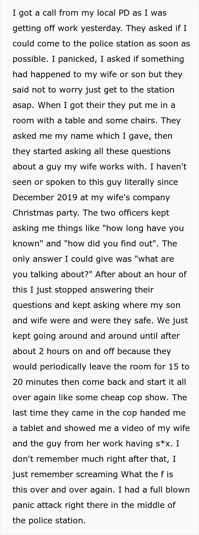 Man Finds Out His Wife Was Cheating When The Police Come To Rule Him Out As A Suspect In A Crime Man Finds Out His Wife Was Cheating When The Police Come To Rule Him Out As A Suspect In A Crime