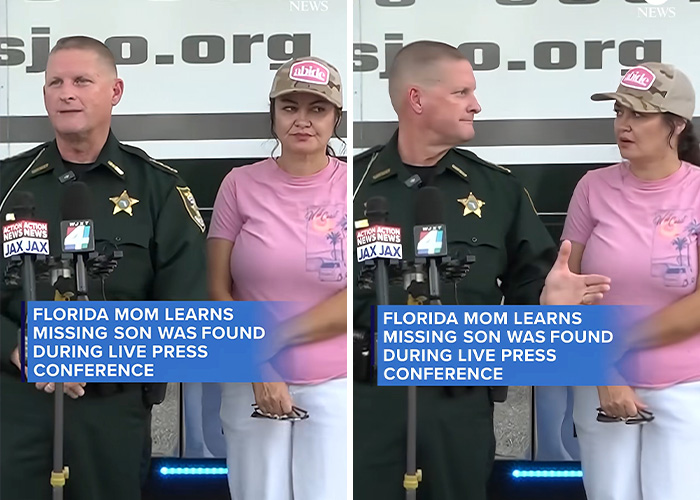 Mom Learns Missing Son Was Found Live During Press Conference, But Her Reaction Is Raising Eyebrows Mom Learns Missing Son Was Found Live During Press Conference, But Her Reaction Is Raising Eyebrows