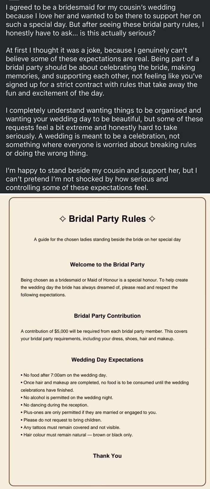71 Unbelievably Entitled Brides And Grooms Who Took Wedding Demands To Whole New Levels Of Crazy