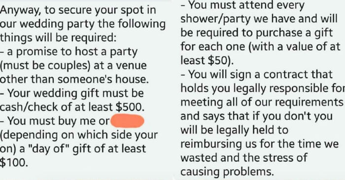 71 Unbelievably Entitled Brides And Grooms Who Took Wedding Demands To Whole New Levels Of Crazy