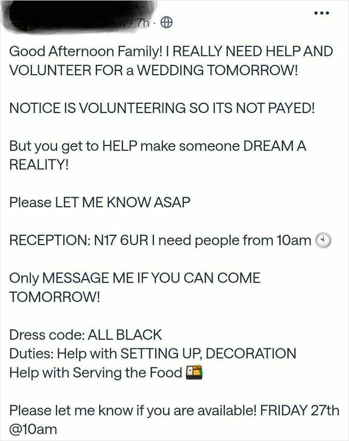 71 Unbelievably Entitled Brides And Grooms Who Took Wedding Demands To Whole New Levels Of Crazy