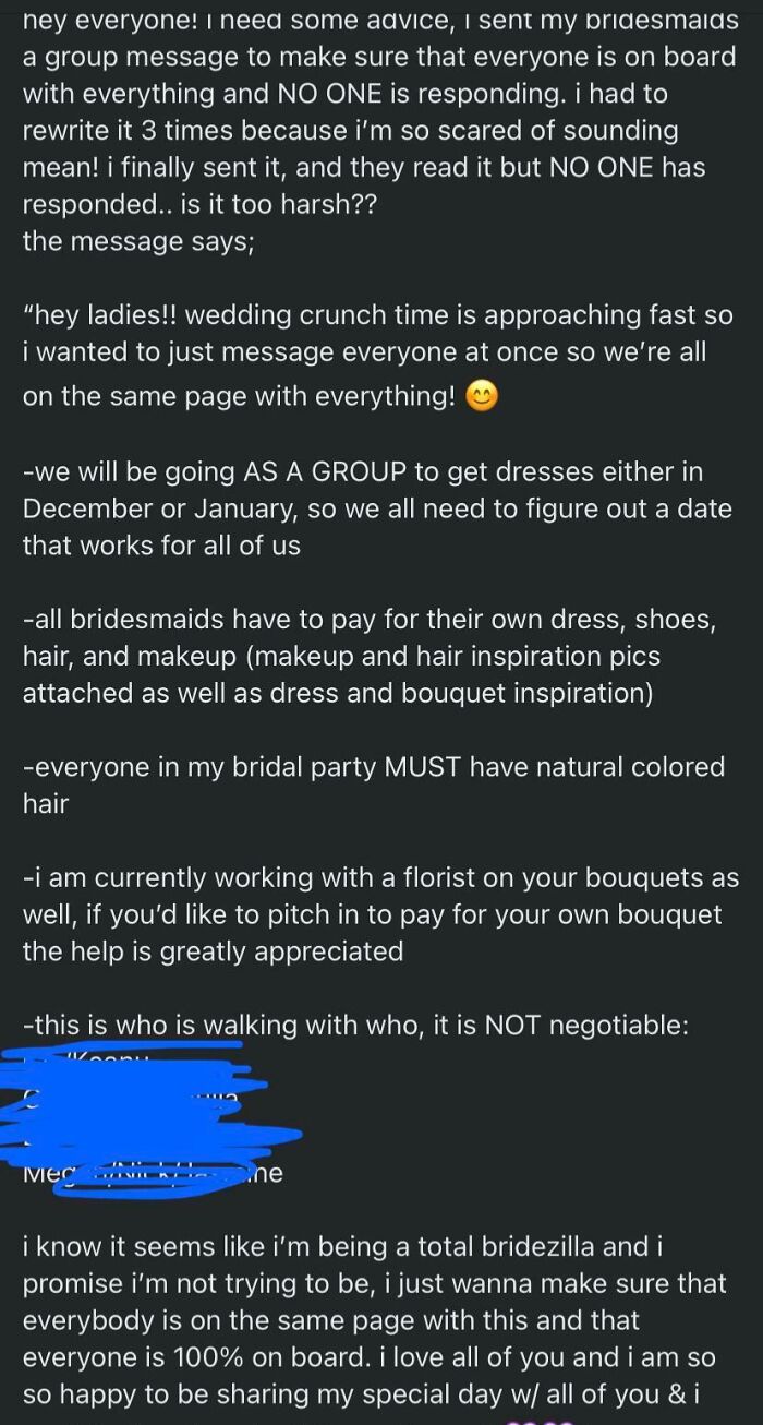 71 Unbelievably Entitled Brides And Grooms Who Took Wedding Demands To Whole New Levels Of Crazy