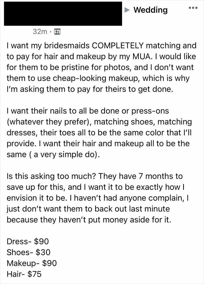 71 Unbelievably Entitled Brides And Grooms Who Took Wedding Demands To Whole New Levels Of Crazy