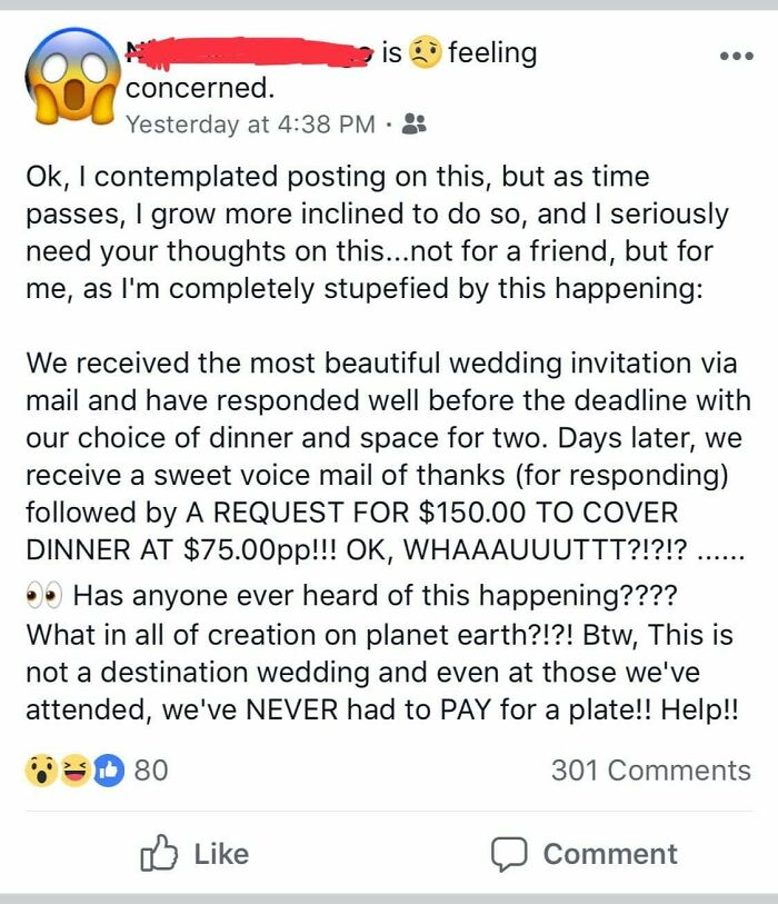 71 Unbelievably Entitled Brides And Grooms Who Took Wedding Demands To Whole New Levels Of Crazy