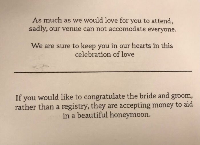 71 Unbelievably Entitled Brides And Grooms Who Took Wedding Demands To Whole New Levels Of Crazy