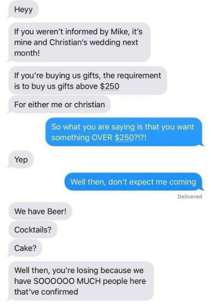 71 Unbelievably Entitled Brides And Grooms Who Took Wedding Demands To Whole New Levels Of Crazy