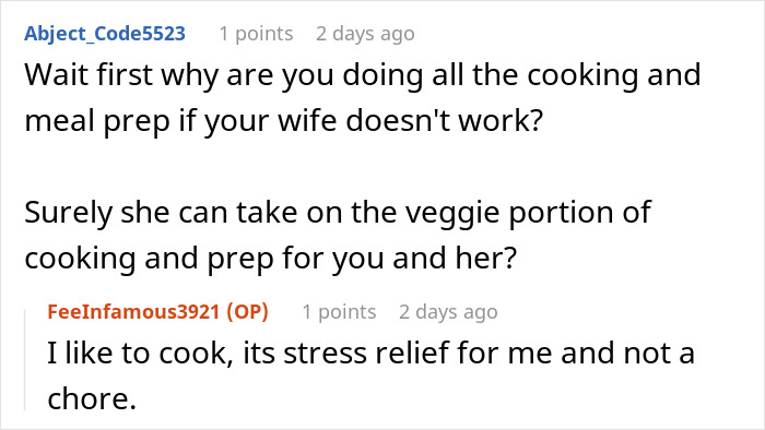 Woman’s Unreasonable Expectation For Her Marriage Surfaces After Spouse Refuses Vegetarian Diet Woman’s Unreasonable Expectation For Her Marriage Surfaces After Spouse Refuses Vegetarian Diet