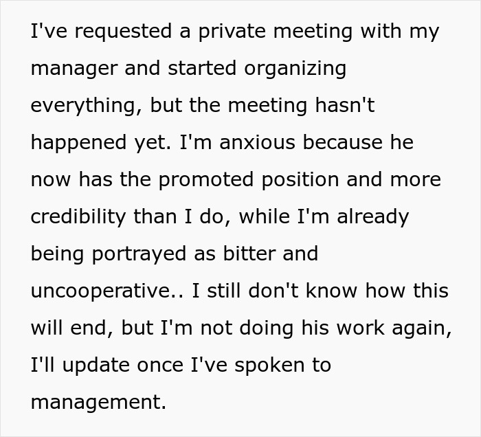 Man Steals Credit From Colleague, But One Meeting With Manager Exposes What Really Happened Man Steals Credit From Colleague, But One Meeting With Manager Exposes What Really Happened