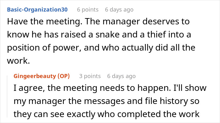 Man Steals Credit From Colleague, But One Meeting With Manager Exposes What Really Happened Man Steals Credit From Colleague, But One Meeting With Manager Exposes What Really Happened