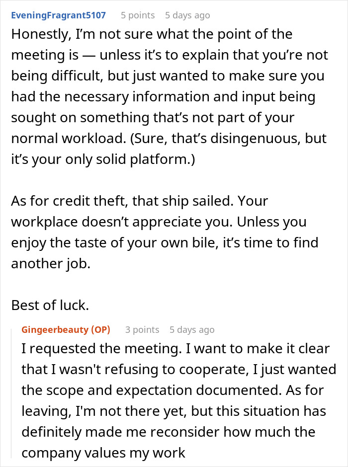 Man Steals Credit From Colleague, But One Meeting With Manager Exposes What Really Happened Man Steals Credit From Colleague, But One Meeting With Manager Exposes What Really Happened