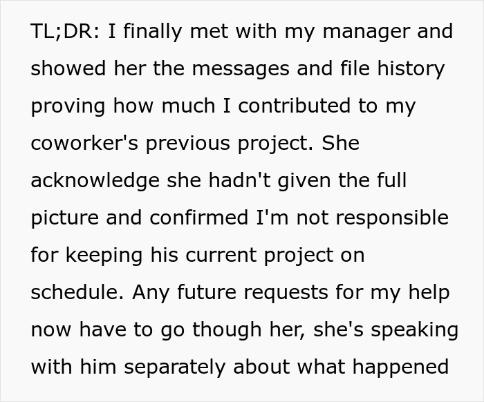 Man Steals Credit From Colleague, But One Meeting With Manager Exposes What Really Happened Man Steals Credit From Colleague, But One Meeting With Manager Exposes What Really Happened
