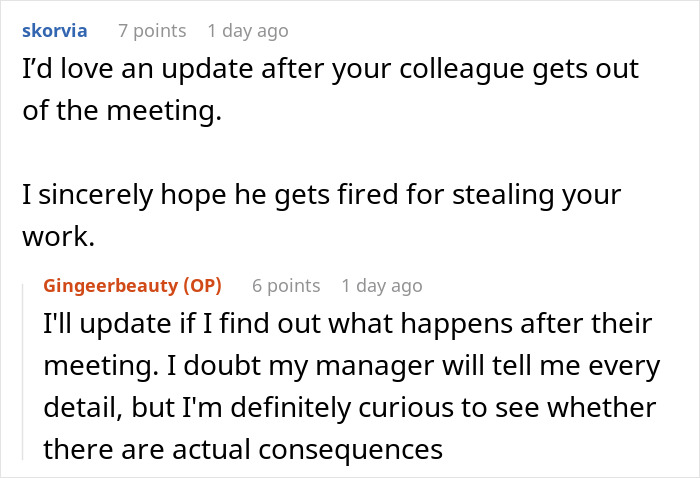 Man Steals Credit From Colleague, But One Meeting With Manager Exposes What Really Happened Man Steals Credit From Colleague, But One Meeting With Manager Exposes What Really Happened