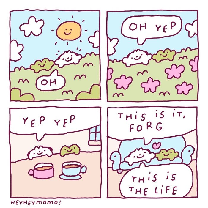 40 New Comics By This Artist About Momo And Forg, Two Tiny Best Friends Who Find Joy In The Little Things 40 New Comics By This Artist About Momo And Forg, Two Tiny Best Friends Who Find Joy In The Little Things