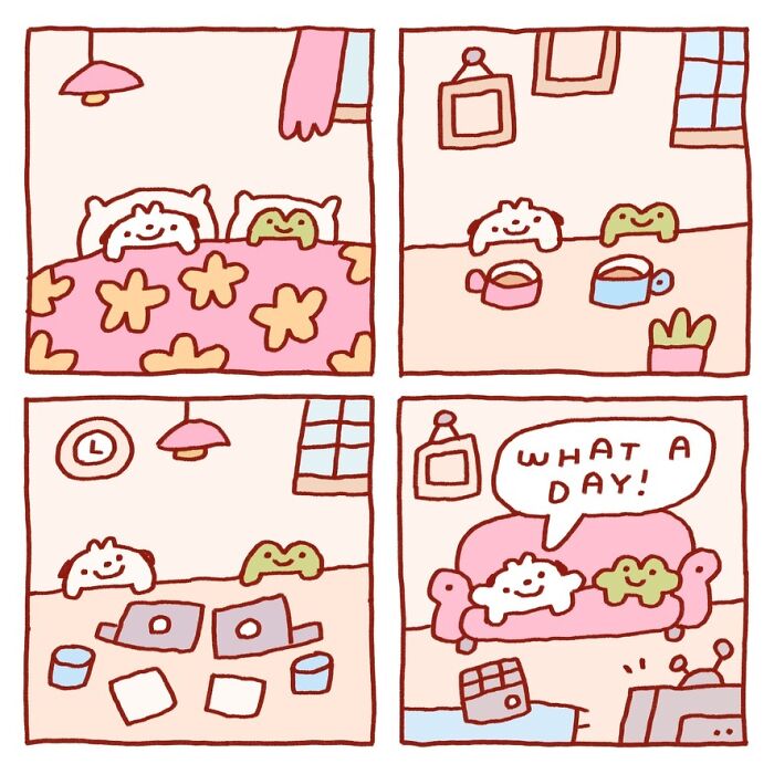 40 New Comics By This Artist About Momo And Forg, Two Tiny Best Friends Who Find Joy In The Little Things 40 New Comics By This Artist About Momo And Forg, Two Tiny Best Friends Who Find Joy In The Little Things