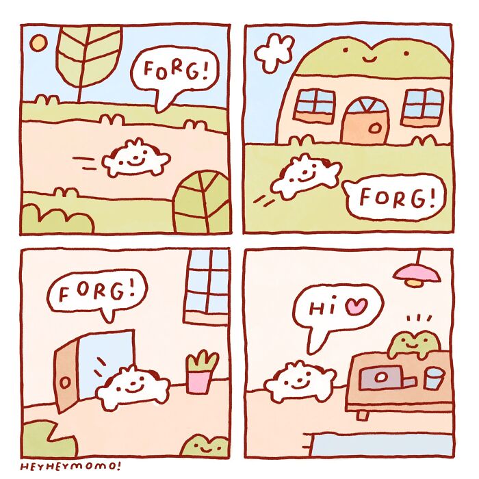 40 New Comics By This Artist About Momo And Forg, Two Tiny Best Friends Who Find Joy In The Little Things 40 New Comics By This Artist About Momo And Forg, Two Tiny Best Friends Who Find Joy In The Little Things