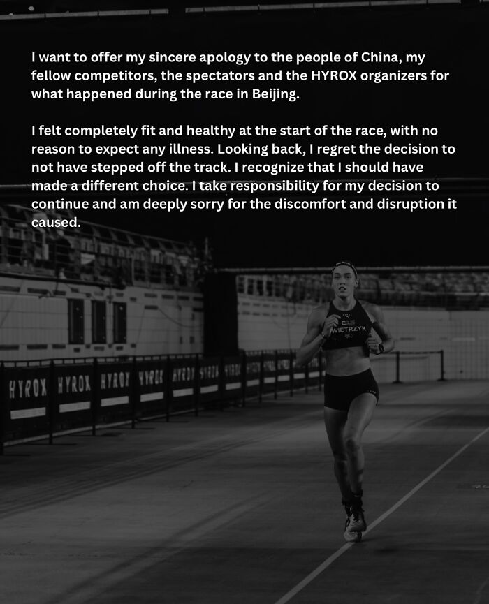 HYROX Athlete Is Hit With A New Consequence After She Sparked Furious Backlash For Soiling Herself During A Race HYROX Athlete Is Hit With A New Consequence After She Sparked Furious Backlash For Soiling Herself During A Race
