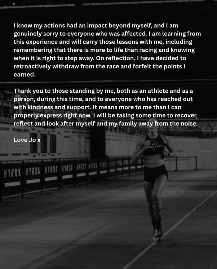 HYROX Athlete Is Hit With A New Consequence After She Sparked Furious Backlash For Soiling Herself During A Race HYROX Athlete Is Hit With A New Consequence After She Sparked Furious Backlash For Soiling Herself During A Race