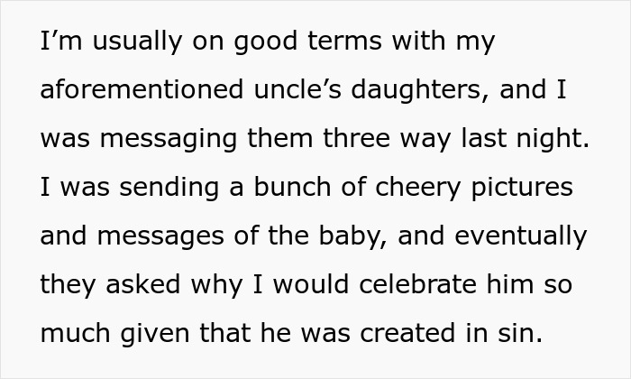 Person Reveals Family Secrets To Christian Cousins After They Won’t Stop Judging Others Person Reveals Family Secrets To Christian Cousins After They Won’t Stop Judging Others