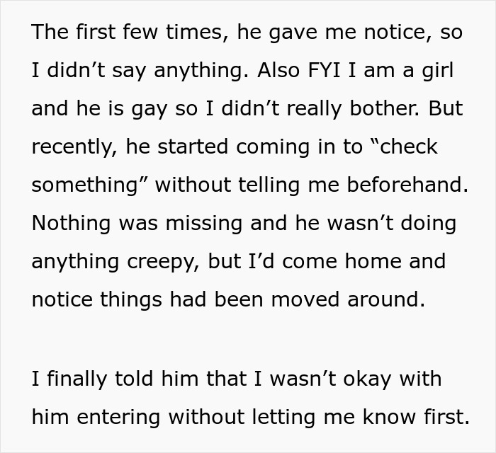 Creepy Landlord Allows Himself Way Too Much And Calls His Tenant Dramatic For Feeling Uncomfortable Creepy Landlord Allows Himself Way Too Much And Calls His Tenant Dramatic For Feeling Uncomfortable