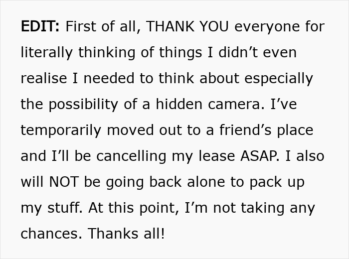 Creepy Landlord Allows Himself Way Too Much And Calls His Tenant Dramatic For Feeling Uncomfortable Creepy Landlord Allows Himself Way Too Much And Calls His Tenant Dramatic For Feeling Uncomfortable