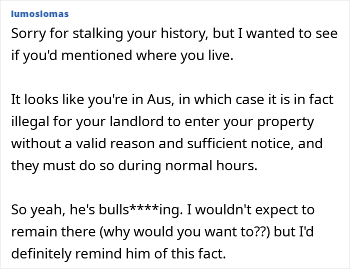 Creepy Landlord Allows Himself Way Too Much And Calls His Tenant Dramatic For Feeling Uncomfortable Creepy Landlord Allows Himself Way Too Much And Calls His Tenant Dramatic For Feeling Uncomfortable