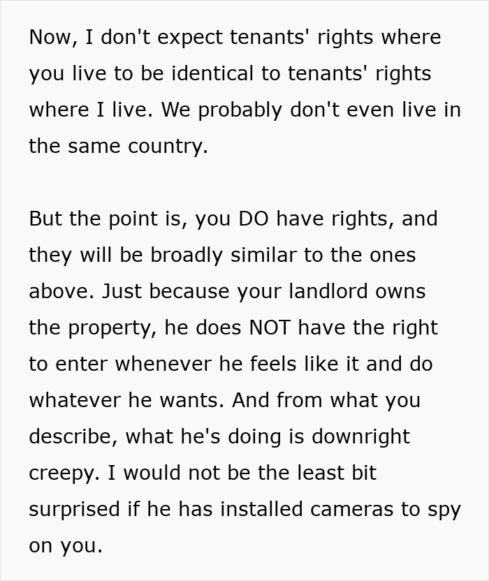 Creepy Landlord Allows Himself Way Too Much And Calls His Tenant Dramatic For Feeling Uncomfortable Creepy Landlord Allows Himself Way Too Much And Calls His Tenant Dramatic For Feeling Uncomfortable