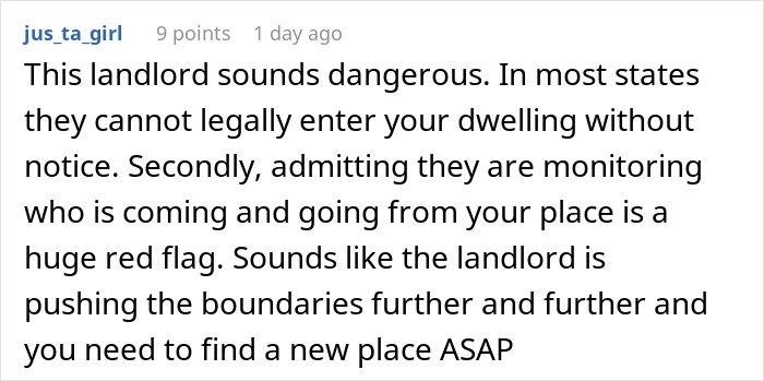 Creepy Landlord Allows Himself Way Too Much And Calls His Tenant Dramatic For Feeling Uncomfortable Creepy Landlord Allows Himself Way Too Much And Calls His Tenant Dramatic For Feeling Uncomfortable