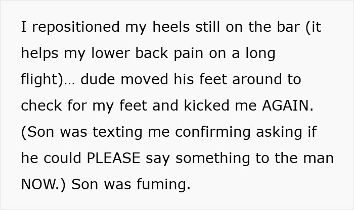 Woman Gets Kicked Under Her Seat By Entitled Man, He Claims The Space Under Her Seat Is His Woman Gets Kicked Under Her Seat By Entitled Man, He Claims The Space Under Her Seat Is His