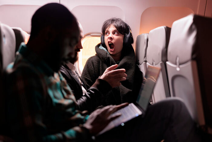 Woman Gets Kicked Under Her Seat By Entitled Man, He Claims The Space Under Her Seat Is His Woman Gets Kicked Under Her Seat By Entitled Man, He Claims The Space Under Her Seat Is His