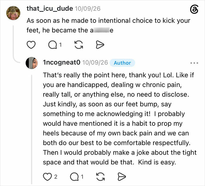 Woman Gets Kicked Under Her Seat By Entitled Man, He Claims The Space Under Her Seat Is His Woman Gets Kicked Under Her Seat By Entitled Man, He Claims The Space Under Her Seat Is His