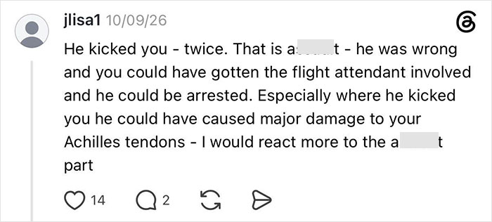 Woman Gets Kicked Under Her Seat By Entitled Man, He Claims The Space Under Her Seat Is His Woman Gets Kicked Under Her Seat By Entitled Man, He Claims The Space Under Her Seat Is His