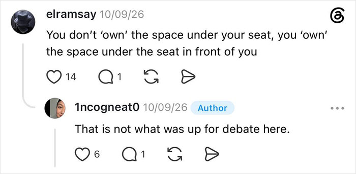 Woman Gets Kicked Under Her Seat By Entitled Man, He Claims The Space Under Her Seat Is His Woman Gets Kicked Under Her Seat By Entitled Man, He Claims The Space Under Her Seat Is His