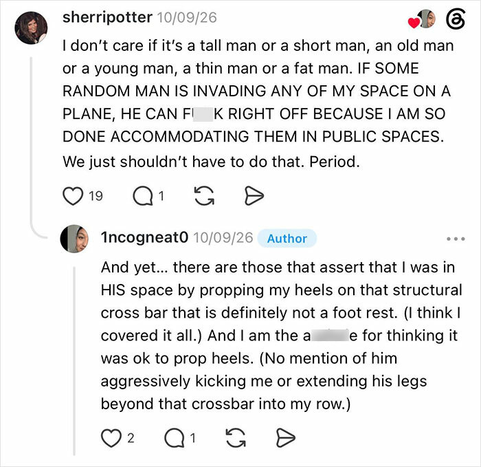 Woman Gets Kicked Under Her Seat By Entitled Man, He Claims The Space Under Her Seat Is His Woman Gets Kicked Under Her Seat By Entitled Man, He Claims The Space Under Her Seat Is His