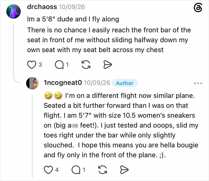 Woman Gets Kicked Under Her Seat By Entitled Man, He Claims The Space Under Her Seat Is His Woman Gets Kicked Under Her Seat By Entitled Man, He Claims The Space Under Her Seat Is His