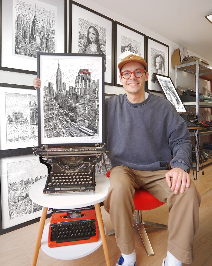 Typewriter Art Where Thousands Of Keystrokes Become Landmarks And Portraits By James Cook (25 Pics) Typewriter Art Where Thousands Of Keystrokes Become Landmarks And Portraits By James Cook (25 Pics)