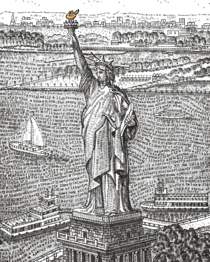 Typewriter Art Where Thousands Of Keystrokes Become Landmarks And Portraits By James Cook (25 Pics) Typewriter Art Where Thousands Of Keystrokes Become Landmarks And Portraits By James Cook (25 Pics)